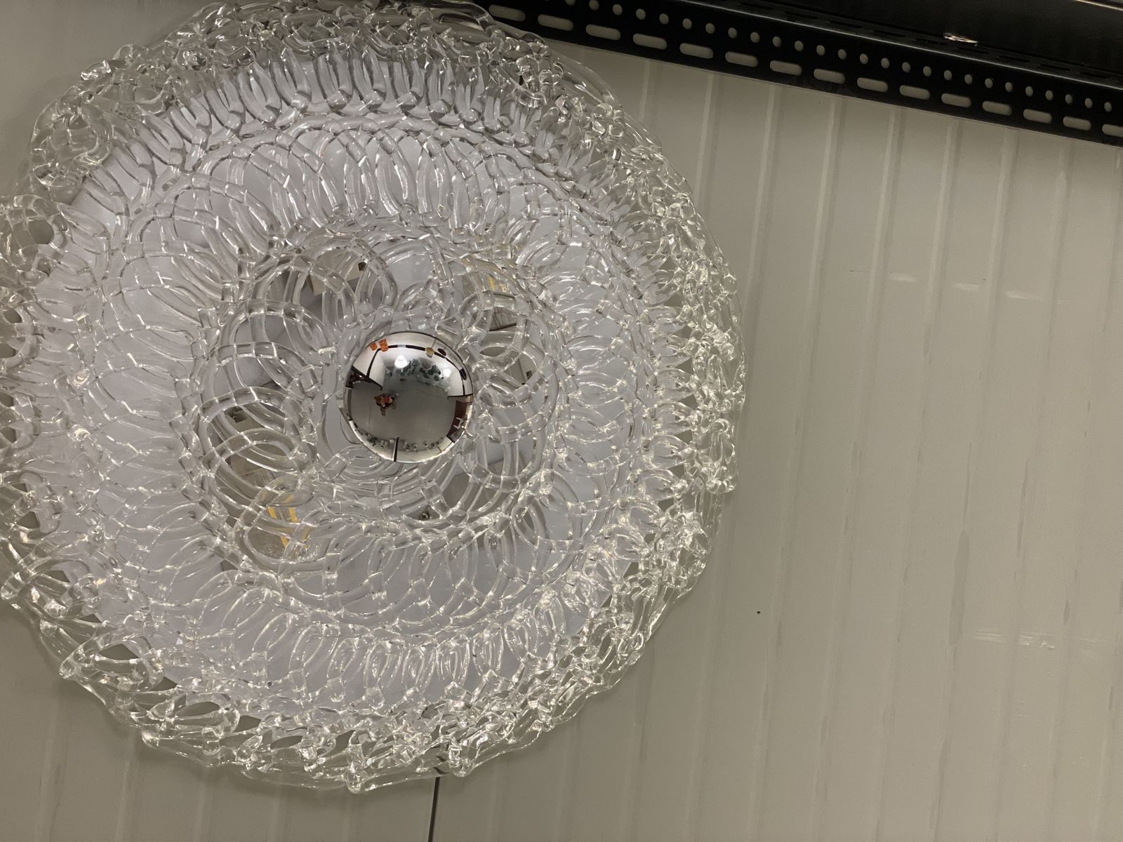 2976.0 Contemporary Transparent Filigree Flush Mount In Murano Glass photo
