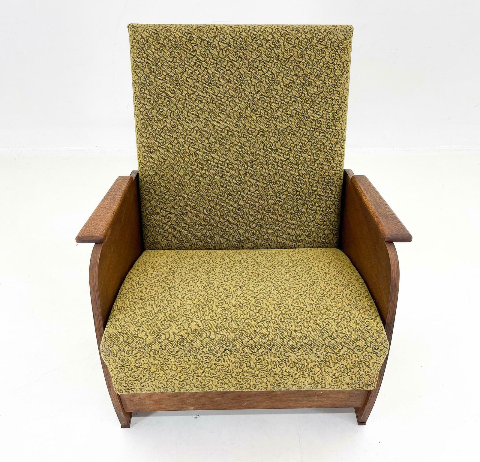 Furniture 1960s Armchair Convertible To Daybed, Czechoslovakia photo