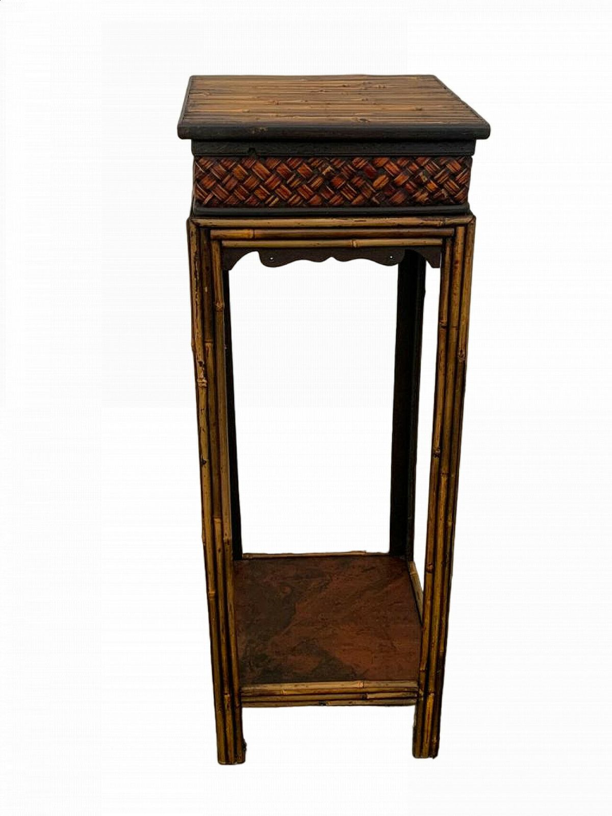 Bamboo Side Table In The Chinoserie Style, 1980s