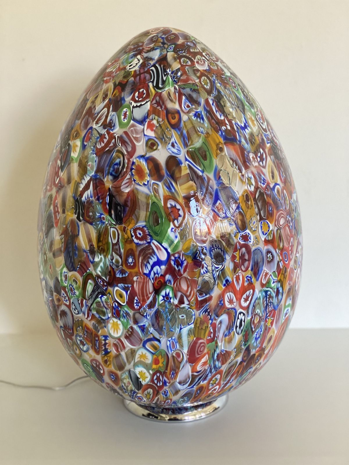 4464.0 Table Lamp Murano Glass Venetian Multicolored Millefiori Murrine Lamps Like Venini Style photo