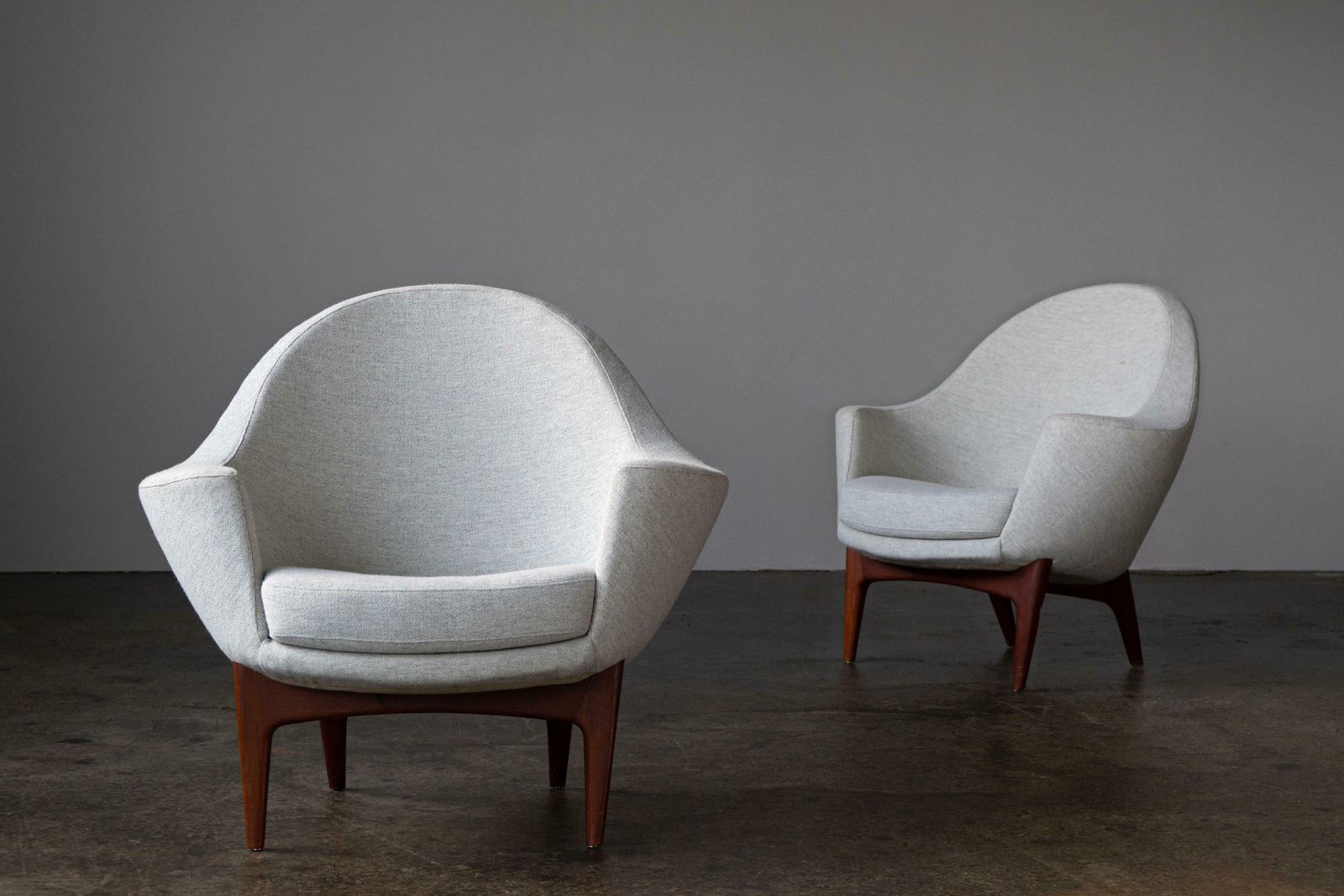 Rare Pair Of Lounge Chairs By Ib Kofod Larsen For Fritz Hansen, 1959 photo Furniture