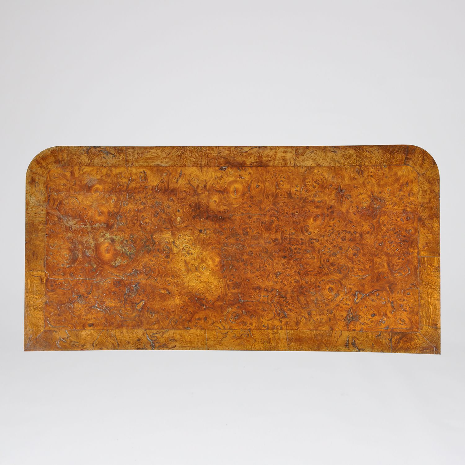 Late Regency Burr Elm And Oak Cross Banded Card Table photo for sale