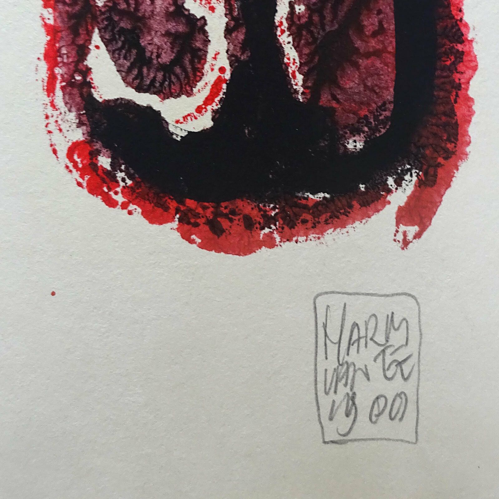 photo for sale Harm Van Ee, “Masks”, 1988, Original Signed Art Brut Painting