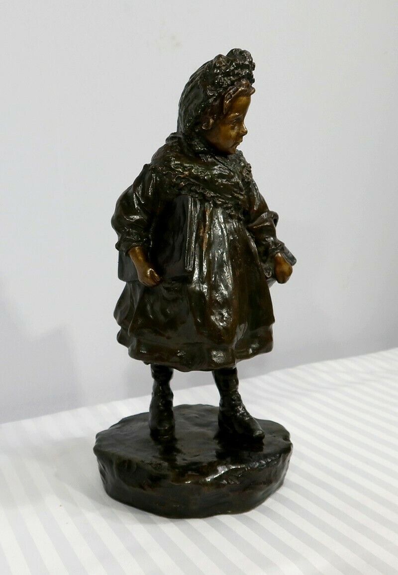 Bronze "The Schoolgirl", By J. Cardona, After Pascau   Early 20th Century photo for sale