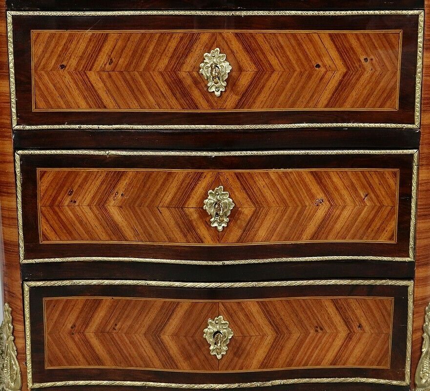 photo buy Semainier Secretaire In Precious Wood, Napoleon III Period   Mid 19th Century
