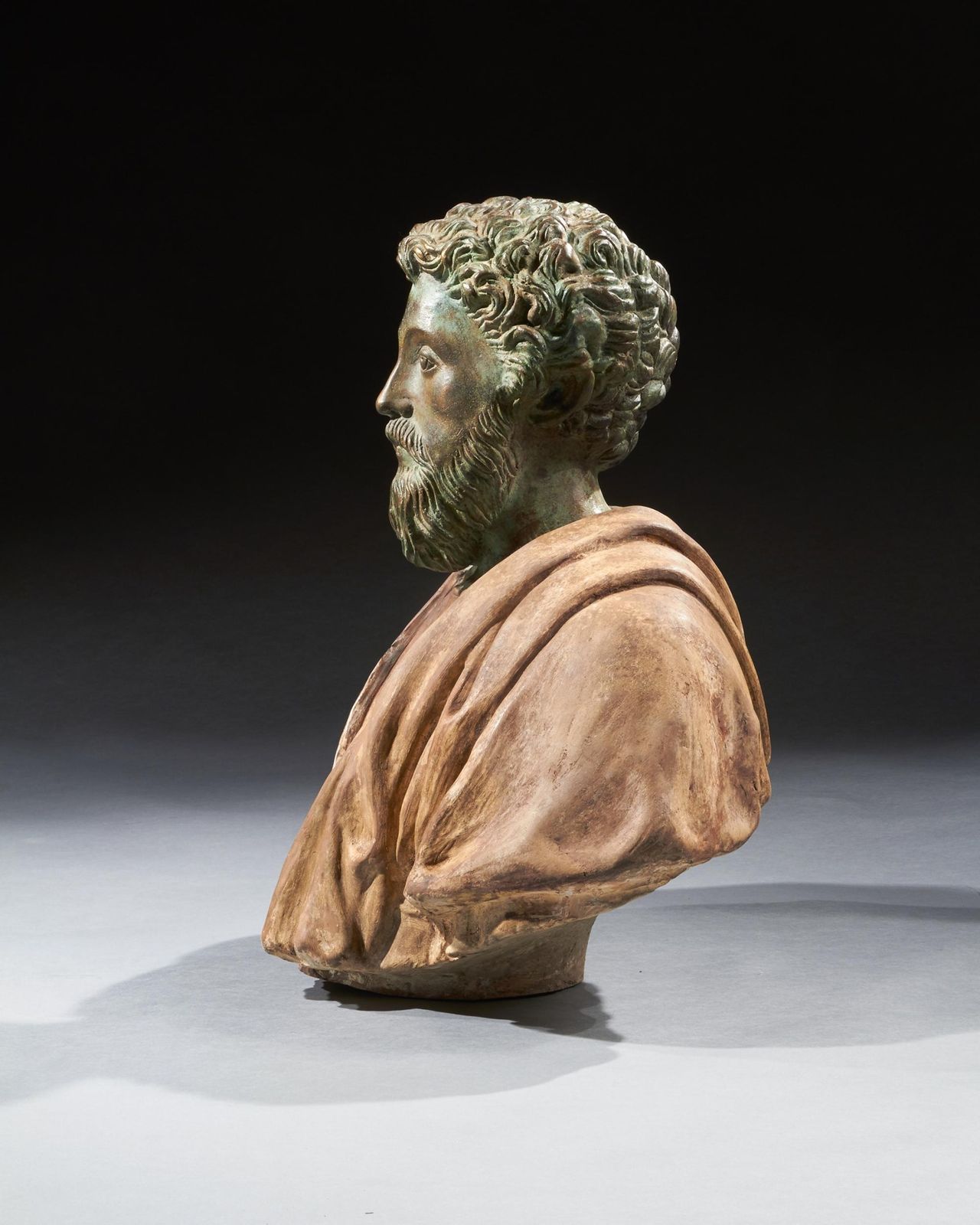 Art Rare Pair Of Late 19th Century Portrait Busts Of Caesars Marcus Aurelius And Caracalla photo
