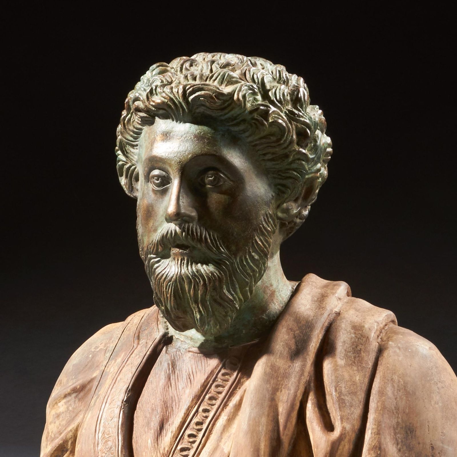 photo vinterior Rare Pair Of Late 19th Century Portrait Busts Of Caesars Marcus Aurelius And Caracalla