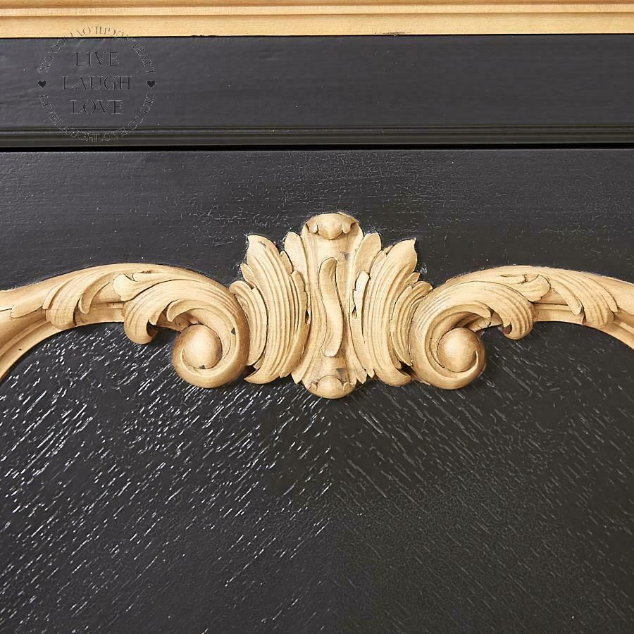 photo furniture 1930's French Oak Painted Display Cabinet  Downing Street Black