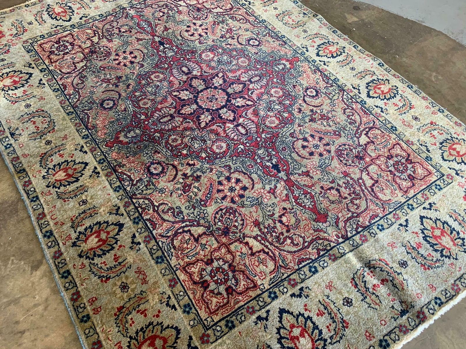 Handmade Carpet Antique Rugs, Agra Indian Rug, Red Oriental Rugs For Sale photo vintage