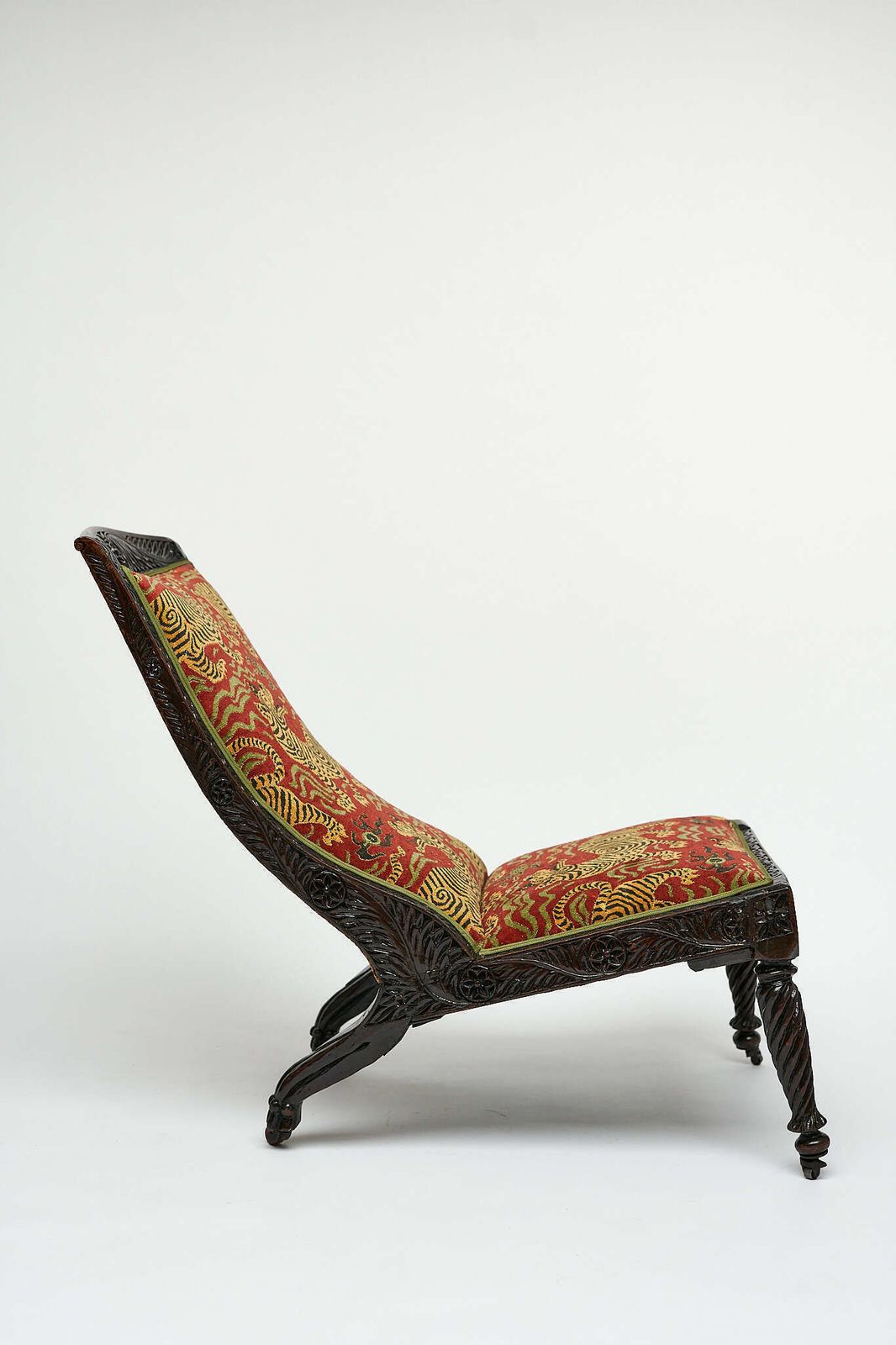 Victorian Slipper Chair In Mahogany ( Fully Reupholstered) photo furniture