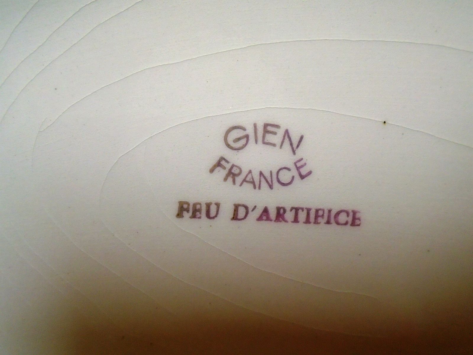 2 Antique French Oval Serving Dishes, French Ravier Set, Floral Oval Serving Pair, Gien Feu D'artifice photo vinterior