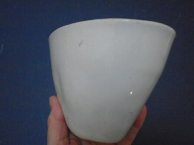 Antique French Stoneware Jelly / Jello Mold / Oval Rustic Farmhouse Ceramic Mould photo for sale