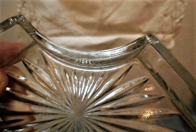 Antique French Art Deco Aperitif Snack Tray, 5 Glass Serving Dishes, Olive And Nut Server photo vintage