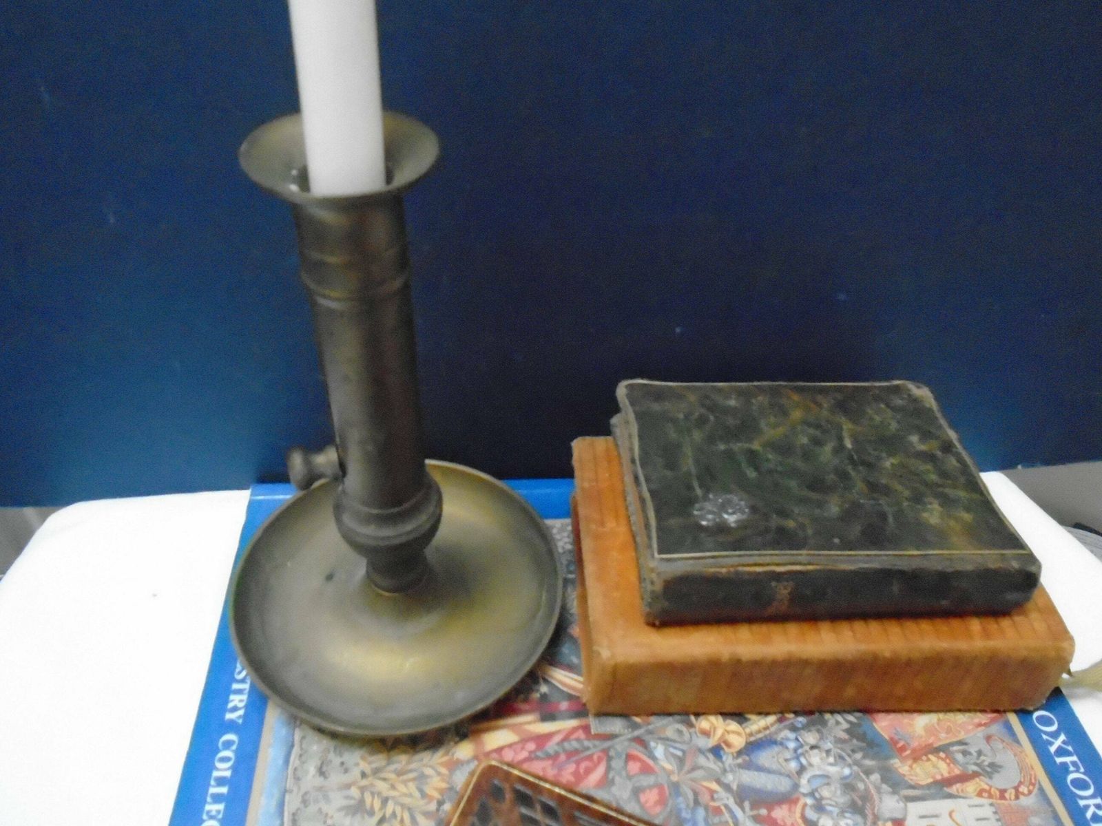 Vintage French Brass Push Up Hand Held Candle Holder, Heavy Candlestick, Wee Willie Winkle Candle Holder