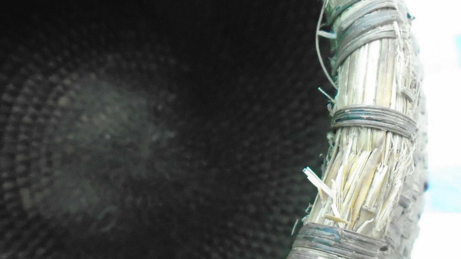 Antique French Rye Coiled Basket, Large Bourgne Woven Rye Grass, Wicker Decor photo Home Decor