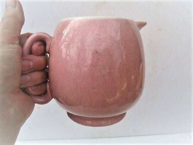 photo for sale Vintage French Pink Creamer, Milk Jug, Sauce Boat, Tea Set Jug