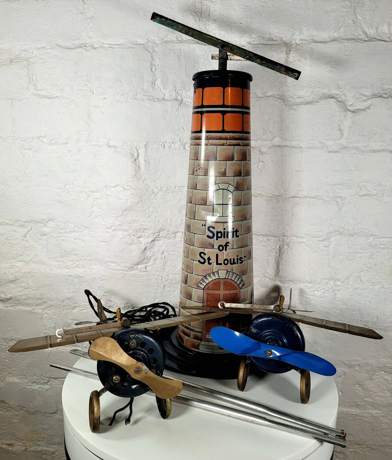 Antique Spirit Of St Louis Electric Powered Toy / United Electrical Mfg Toys / Vintage Planes / Vintage Aviation / Charles Lindburg photo furniture