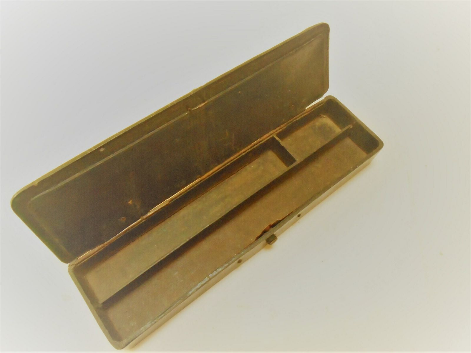 Lovely Antique French Wood Pencil Case, Push Button Pen Box, French Plumier, Push Button Opener, 1900s photo for sale