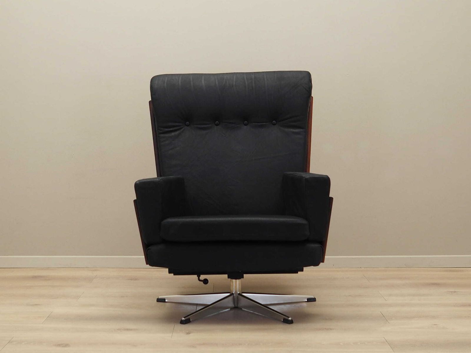 Office Leather Armchair, Danish Design, 1970s, Production: Denmark photo furniture