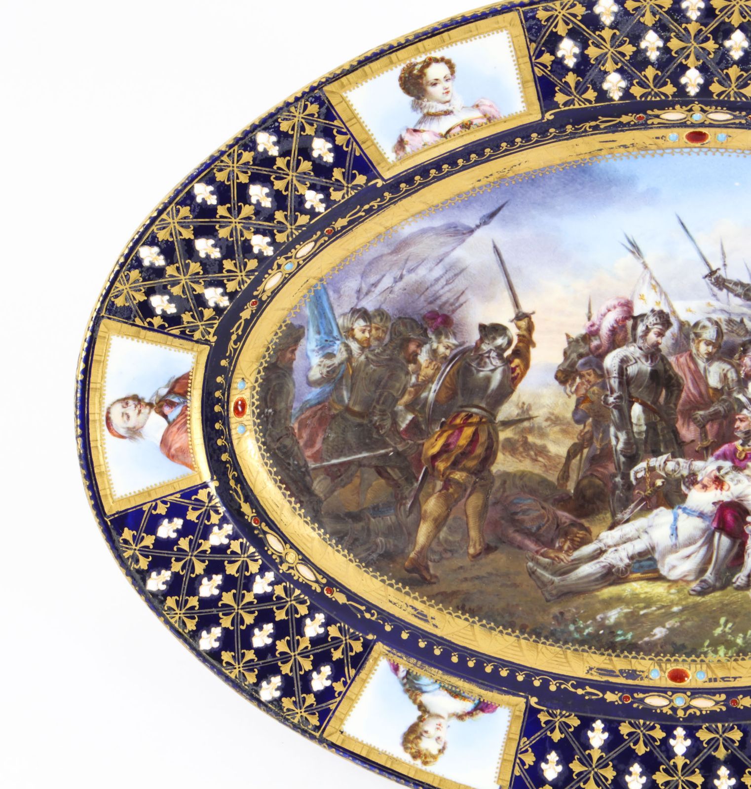 Antique French Sevres Oval Porcelain Dish Late 18th Century photo buy
