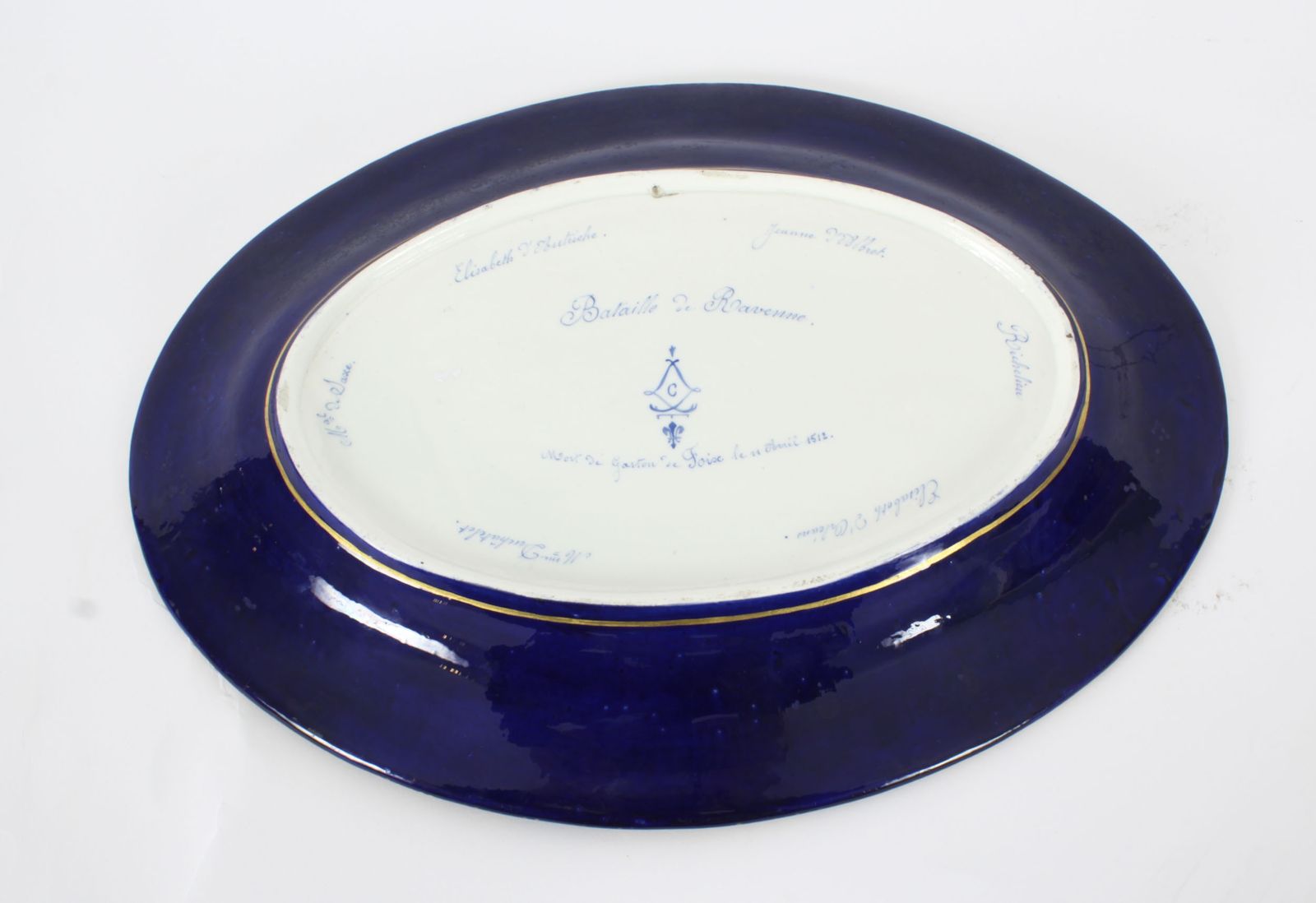 Antique French Sevres Oval Porcelain Dish Late 18th Century photo vintage