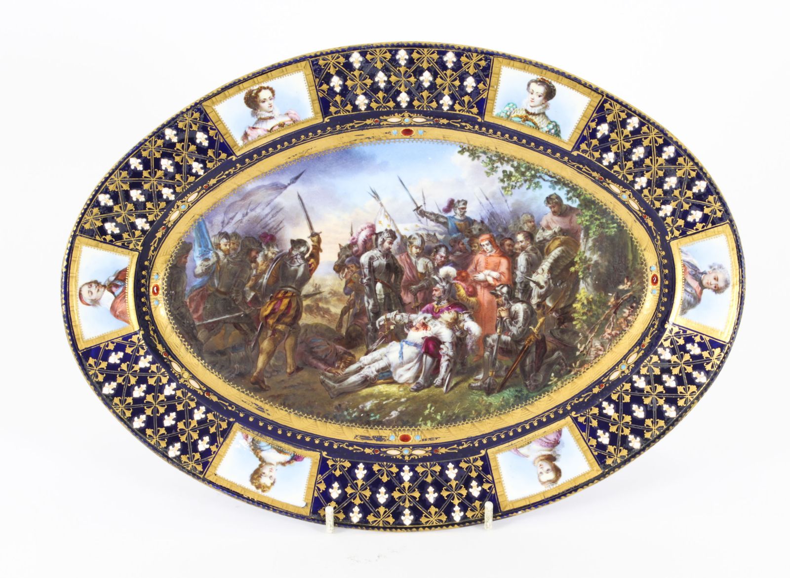 photo buy Antique French Sevres Oval Porcelain Dish Late 18th Century