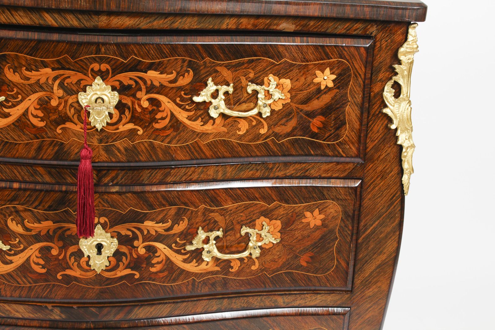 Antique French Louis Revival Marquetry Chest Of Drawers 19th C photo 3750.0