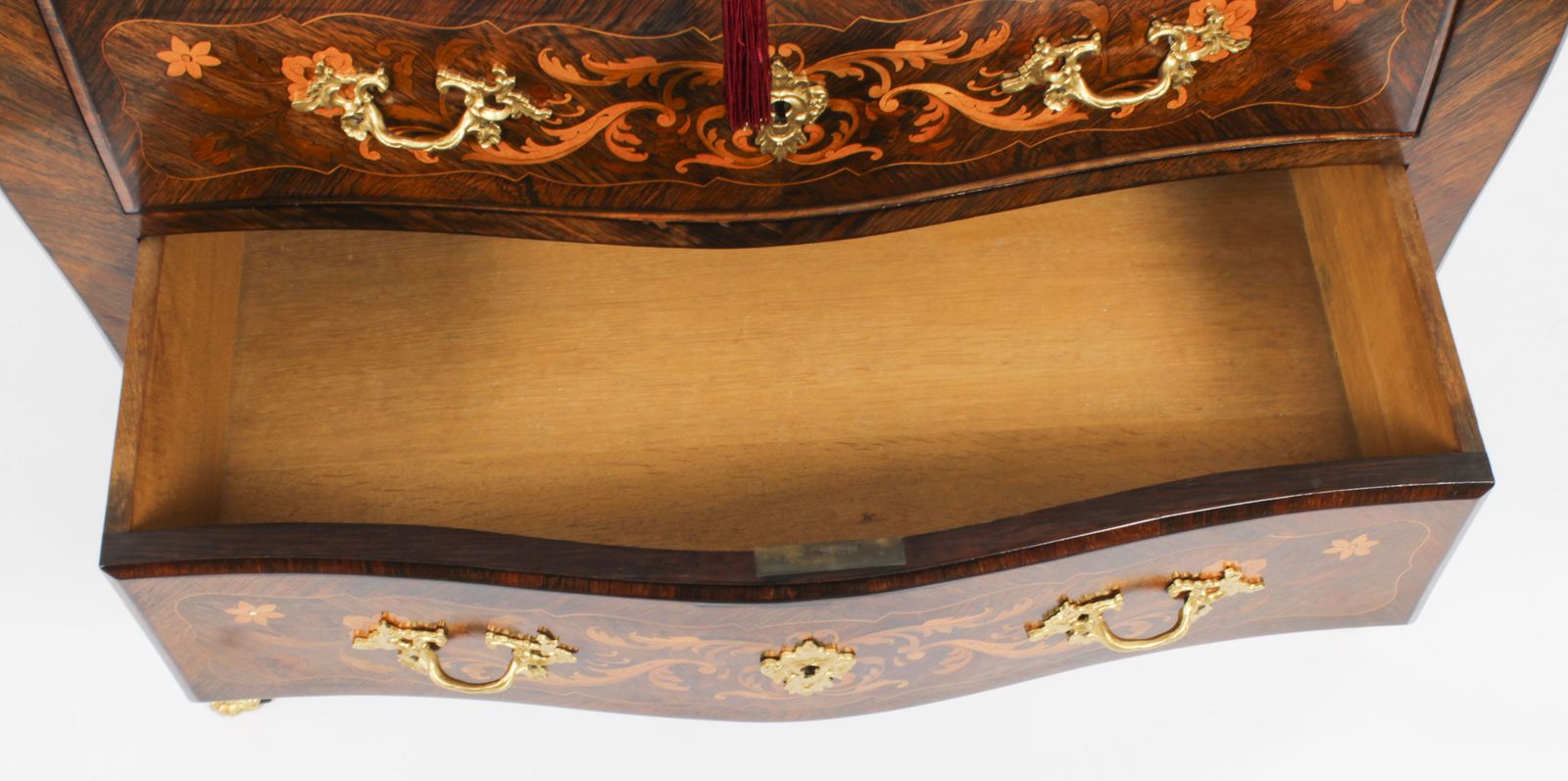 Furniture Antique French Louis Revival Marquetry Chest Of Drawers 19th C photo