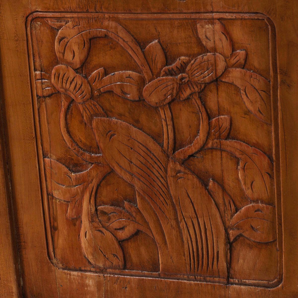 Wooden Carved Rocking Cradle photo vinterior