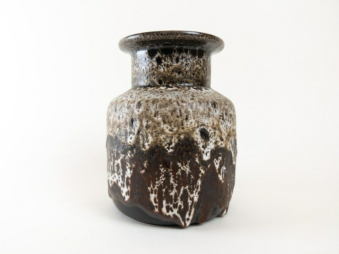 Fat Lava Vase  West German Pottery  Ruscha Art Ceramic Vase  Earthtones Ceramic Vase photo Home Decor