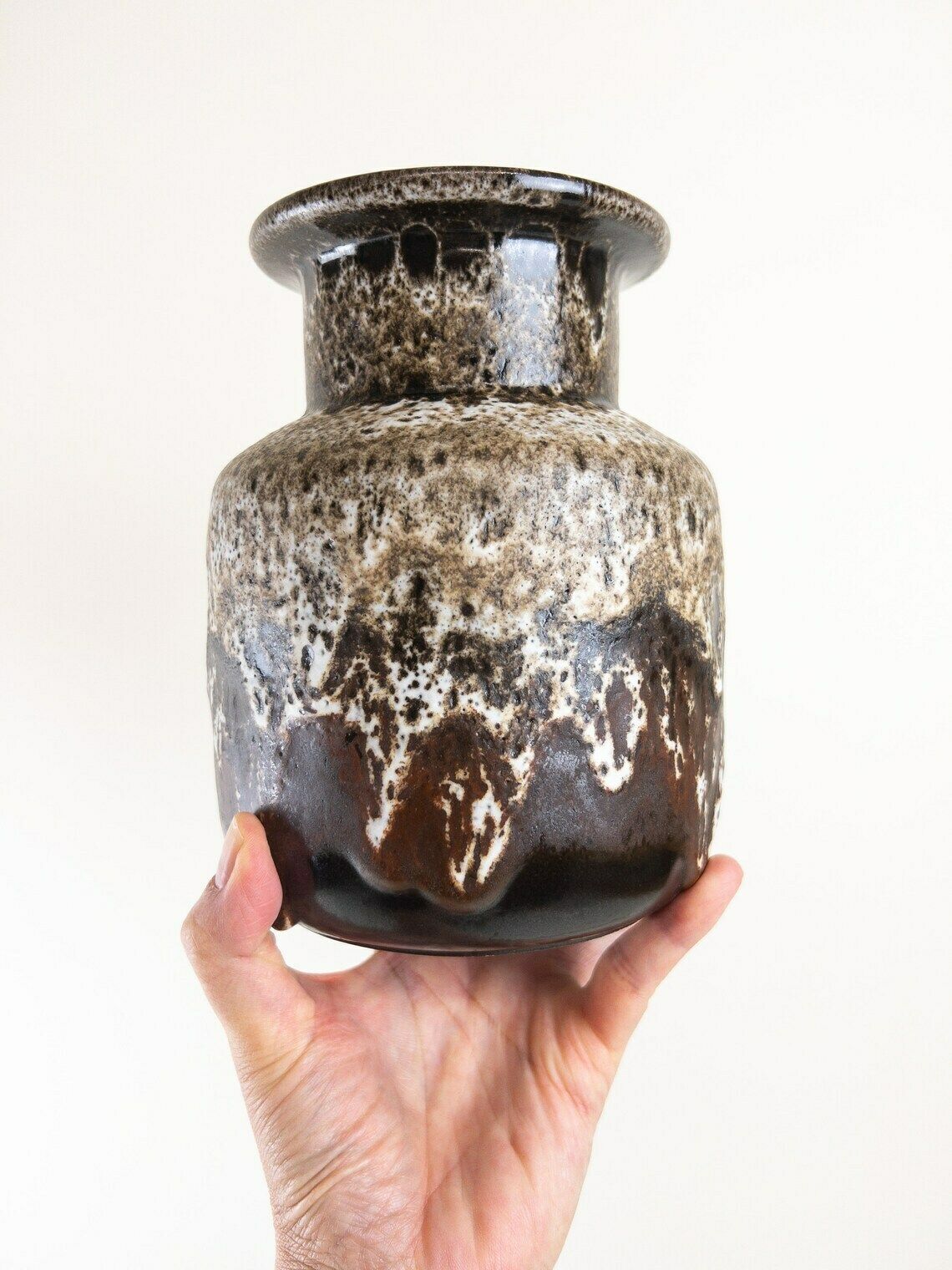 photo for sale Fat Lava Vase  West German Pottery  Ruscha Art Ceramic Vase  Earthtones Ceramic Vase