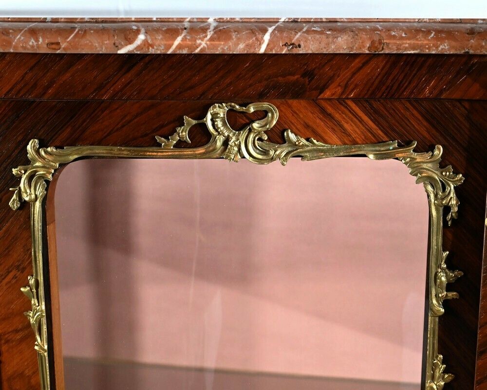 Showcase 2 Doors In Rosewood, Louis XV Style, Napoleon III Period,  Mid 19th Century photo buy