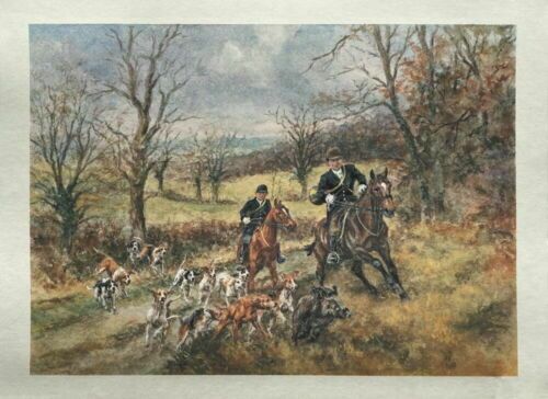 Emmanuel Frachon   Lithograph Hunting Hunting Hunting Dogs