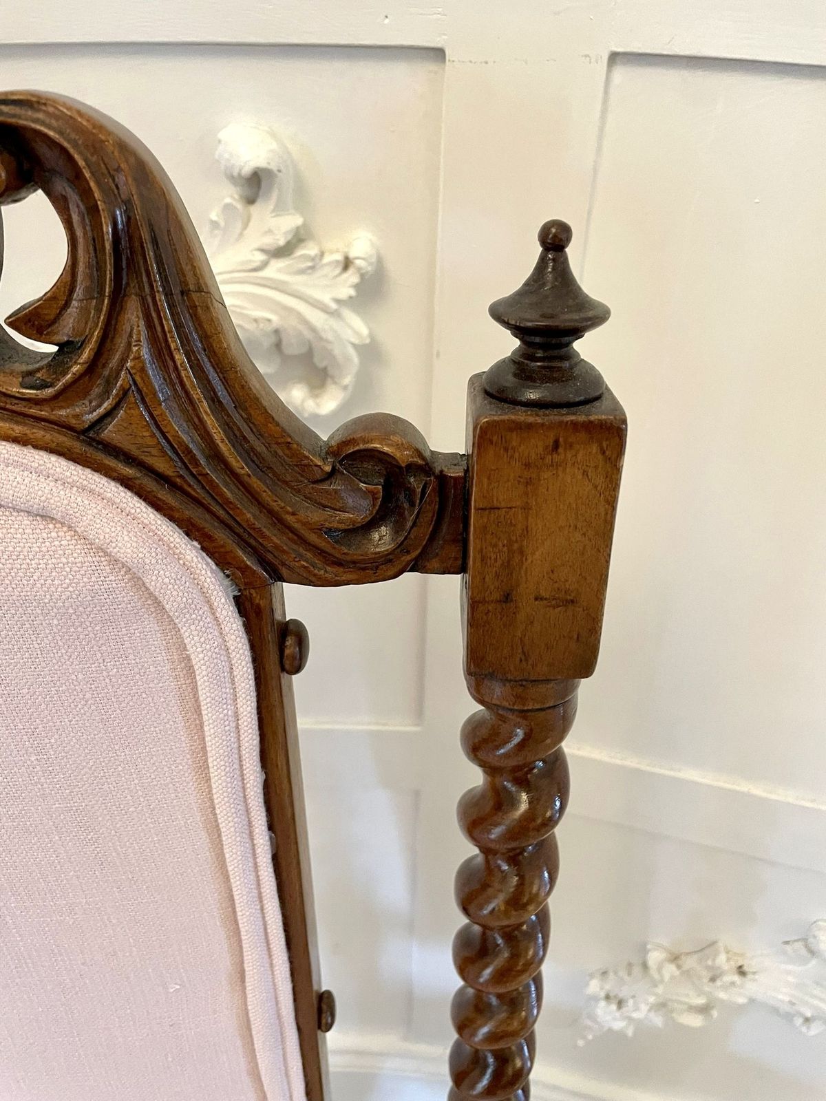 Antique 19th Century Carved Walnut Side Chair photo furniture