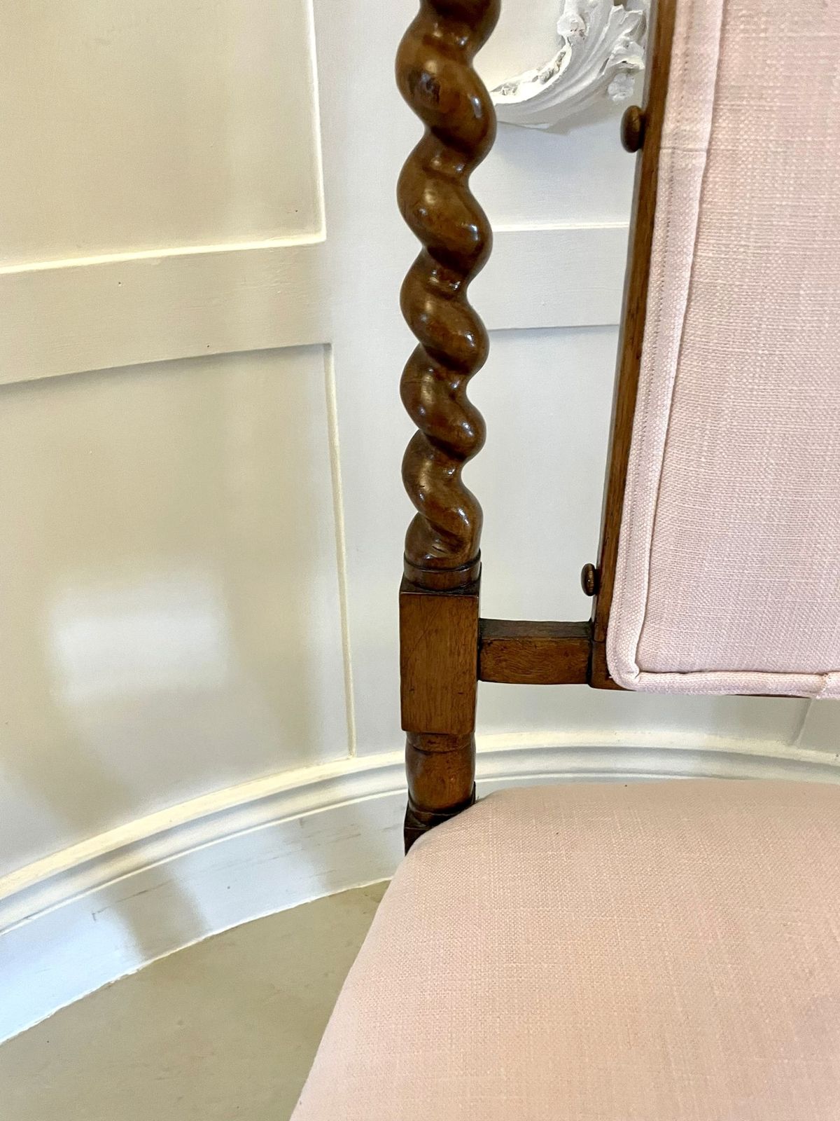 Antique 19th Century Carved Walnut Side Chair photo for sale