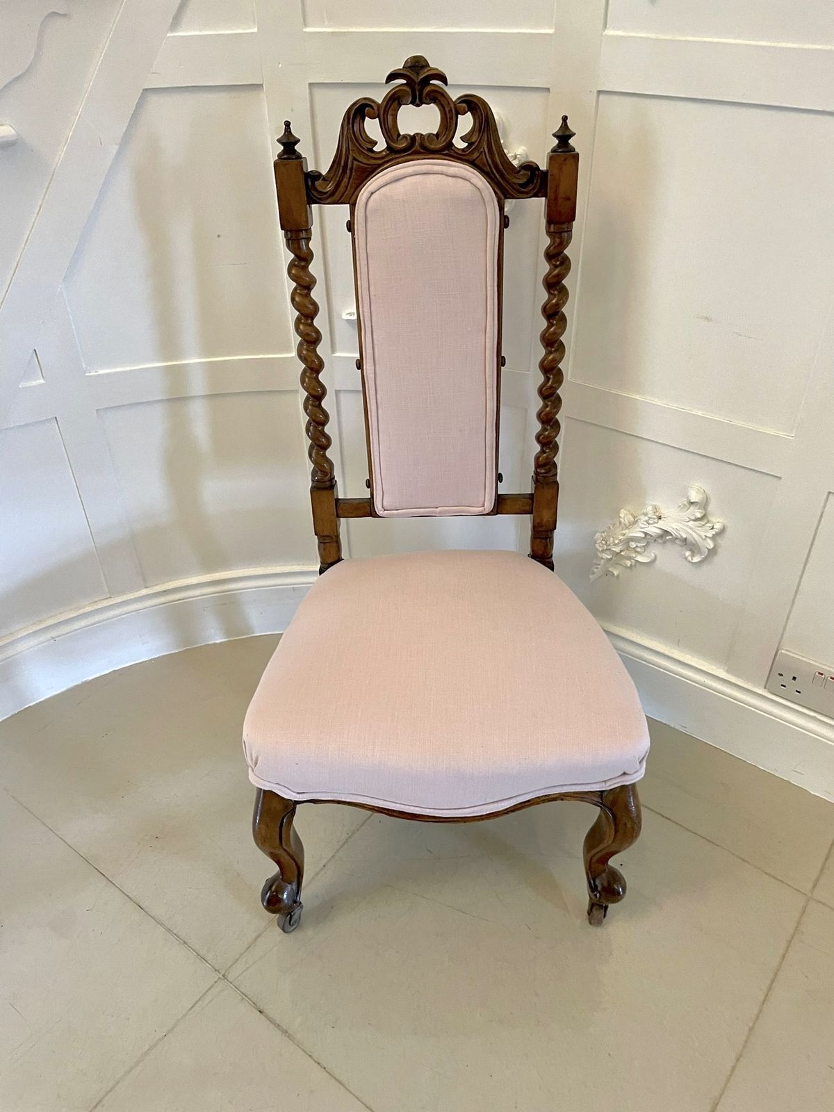 1395.0 Antique 19th Century Carved Walnut Side Chair photo