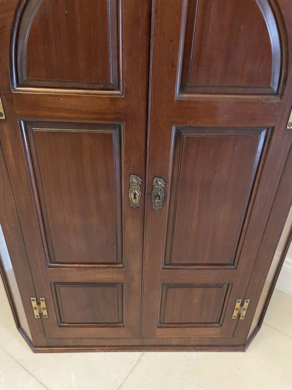 Fine Quality Antique Mahogany Hanging Corner Cabinet photo furniture