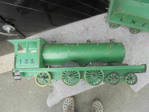 Antique Solid Brass Scale Built Model Of A Train C.1900 photo buy