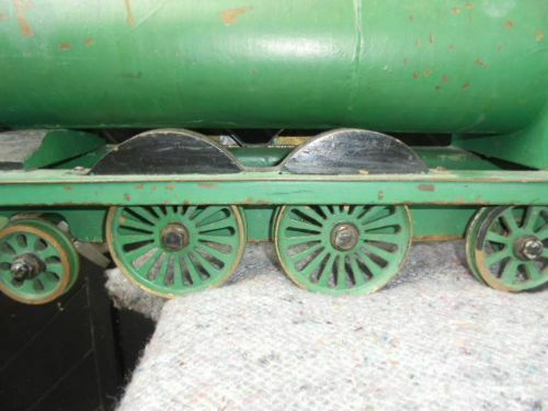 Antique Solid Brass Scale Built Model Of A Train C.1900 photo vintage