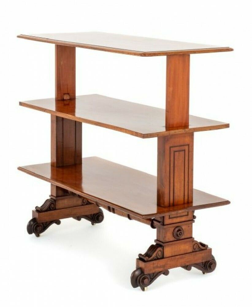 William IV Dumb Waiter Mahogany Bookcase Shelf photo furniture