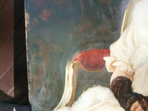 Antique Oil On Canvas Of Young Girl Weedon Grossmith 1882 photo 1500.0
