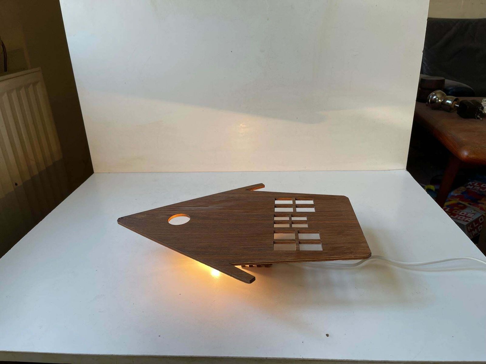 Scandinavian Modern Teak Wall Sconces Volkswagen Bus & House photo 463.0