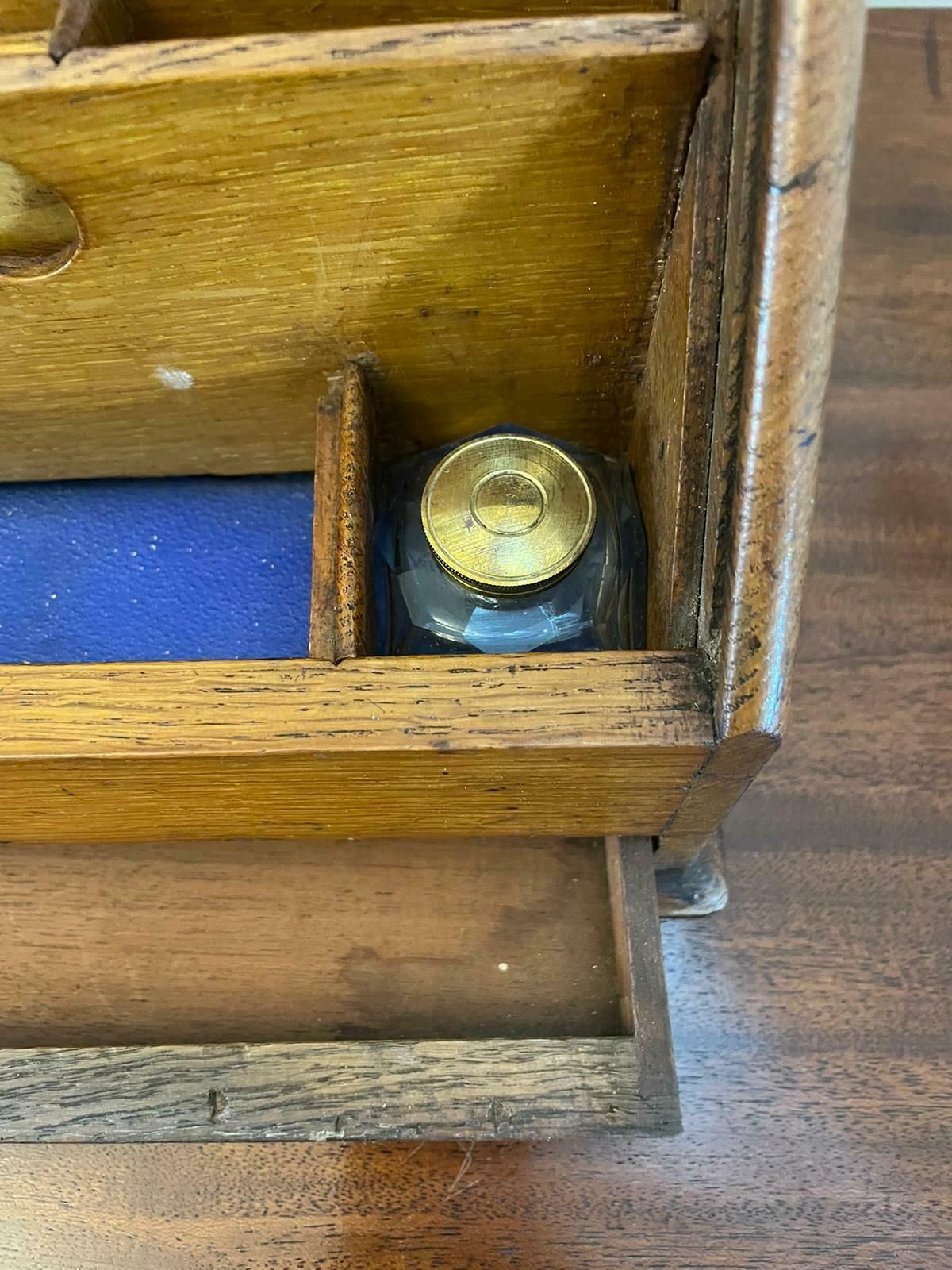 Unusual Antique Oak Stationery Cabinet photo for sale