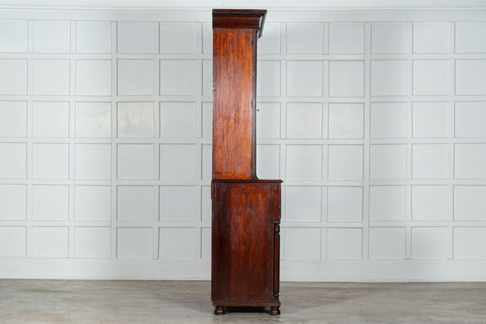 Large English Regency Mahogany Glazed Secretaire Bookcase photo vinterior