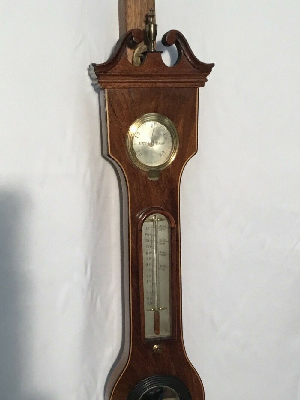 Inlaid Mahogany Barometer By J Groce, York photo vinterior