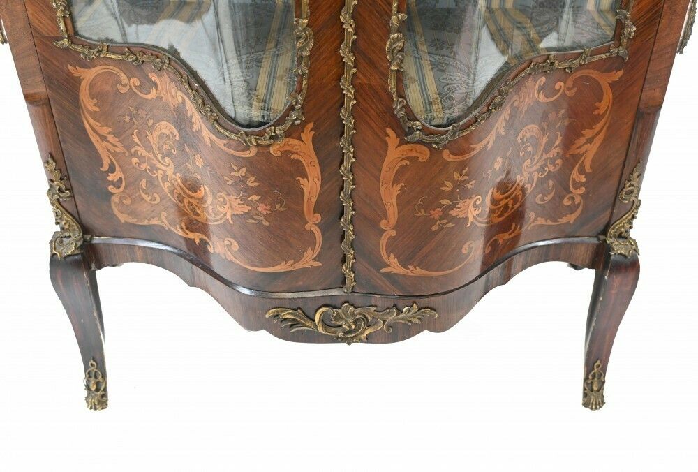 French Empire Vitrine Display Cabinet Inlay 1880 photo for sale