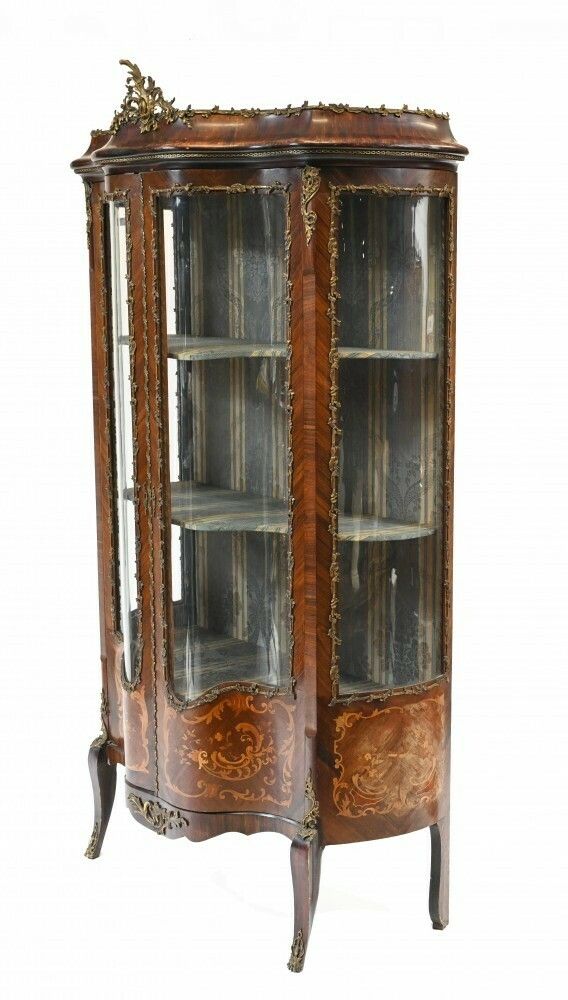 French Empire Vitrine Display Cabinet Inlay 1880 photo buy