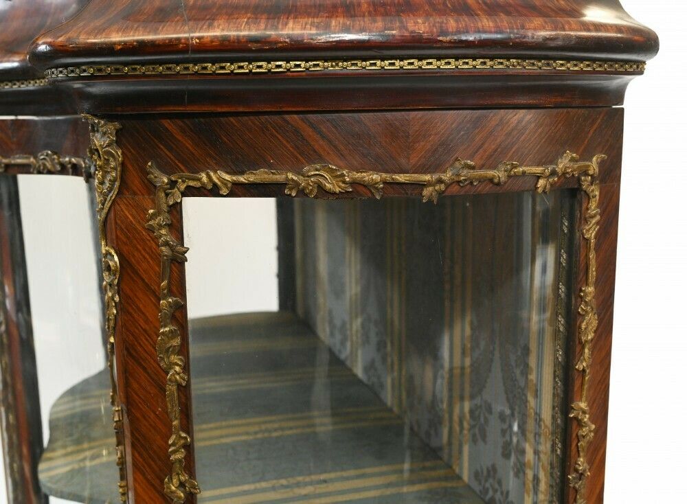 photo vinterior French Empire Vitrine Display Cabinet Inlay 1880