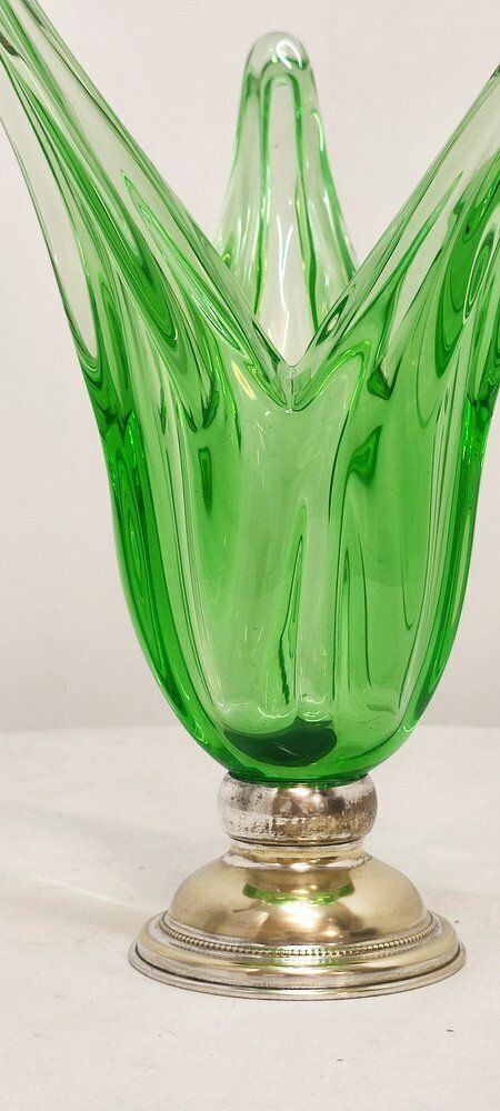 Brass And Glass Centerpiece, 1960s photo vintage