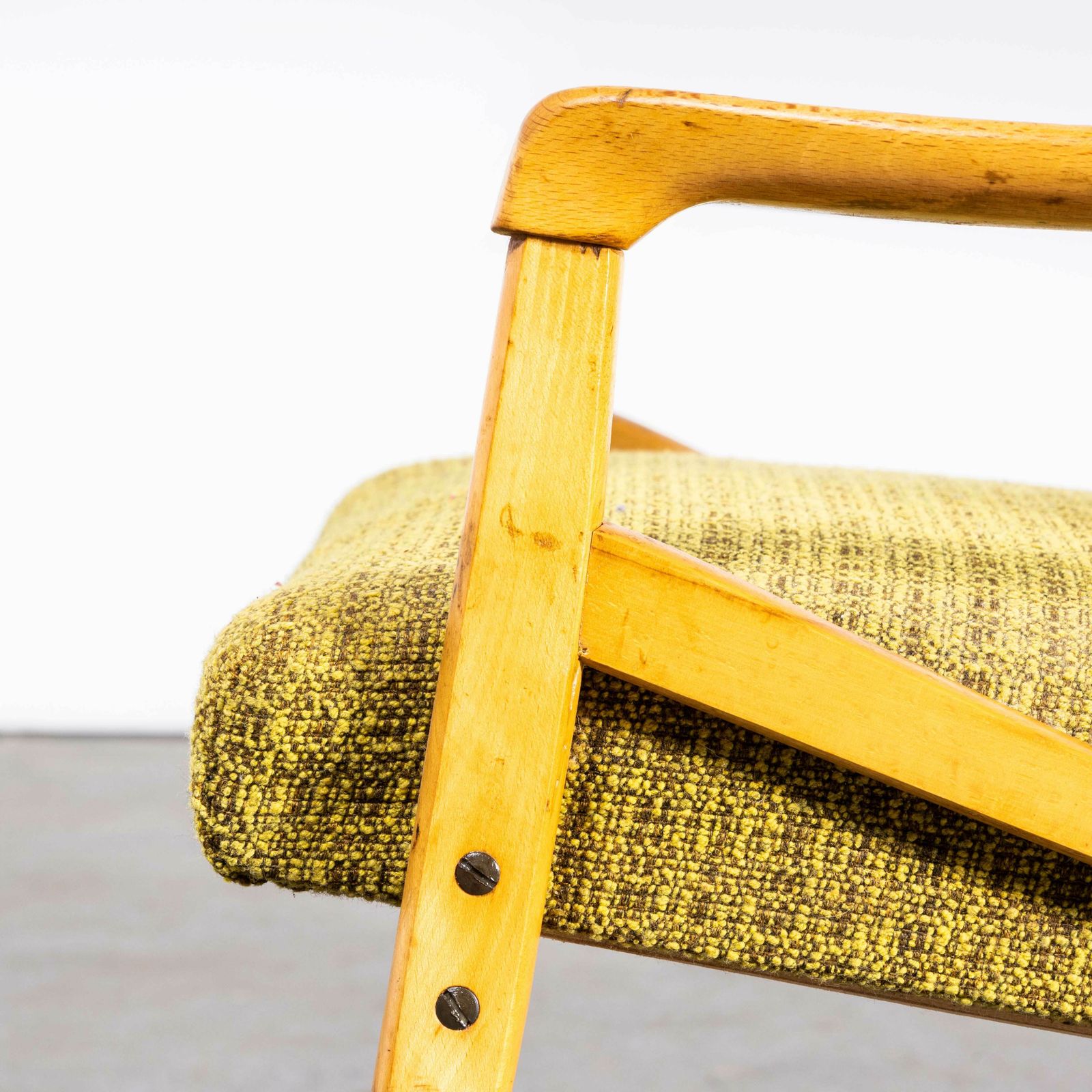 1950’s Jaroslav Smidek Original Armchairs – Pair In Lime Green photo furniture
